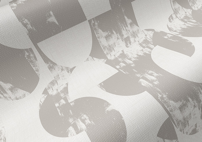 Circular Relief Print, Pebble Grey - Twist&Fit Roller Blind - Image 4